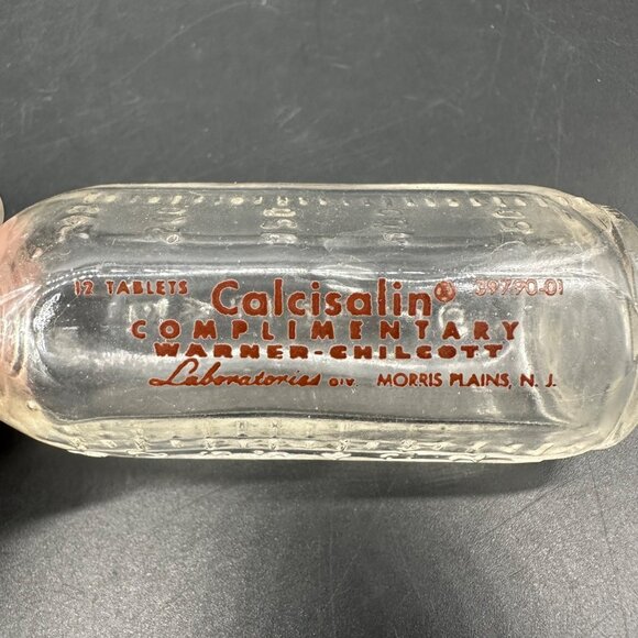 Vintage Glass Baby Bottles Evenflo Calcisalin Sample 1950s Nursery Decor - Picture 7 of 10